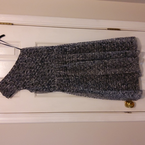 💥New💥DAVID MEISTER Black/white One-shoulder Dress Jeweled Details - Picture 5 of 10